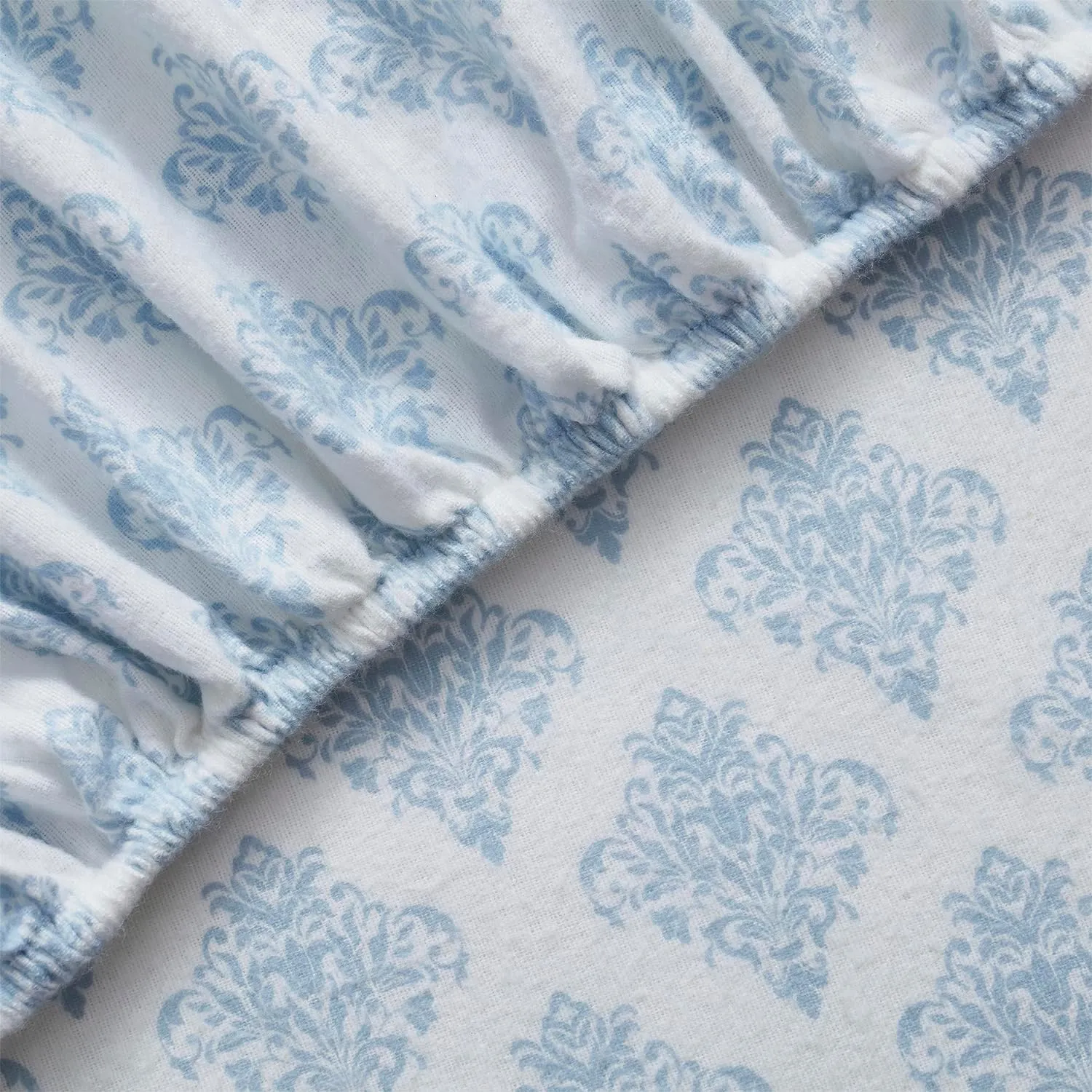 Tahari Home - King Sheets, 4-Piece Cotton Flannel Bedding with Matching Pillowcases, Brushed for Extra Softness, Cozy Home Decor (Alexa Blue, King)