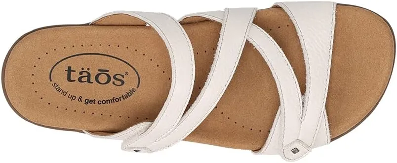 Taos Double U Premium Leather Women's Sandal - Stylish Adjustable Strap Design with Arch Support, Cooling Gel Padding for All-Day Enjoyment and Walking Comfort