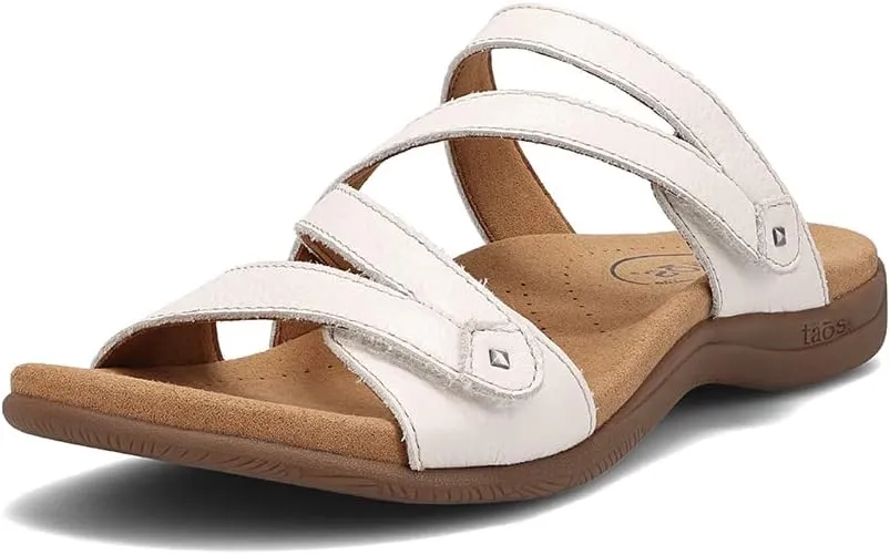 Taos Double U Premium Leather Women's Sandal - Stylish Adjustable Strap Design with Arch Support, Cooling Gel Padding for All-Day Enjoyment and Walking Comfort