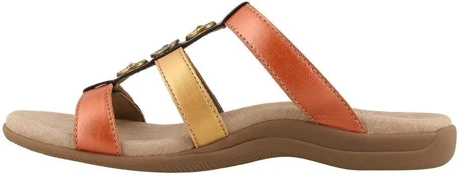 Taos Prize 4 Women's Walking Sandal - Stylish and Adjustable Three Strap Open Back Slide On Walking Sandal with Premium Arch Support and Cushioning for All Day Comfort