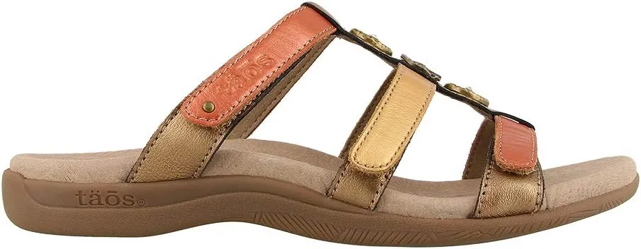 Taos Prize 4 Women's Walking Sandal - Stylish and Adjustable Three Strap Open Back Slide On Walking Sandal with Premium Arch Support and Cushioning for All Day Comfort