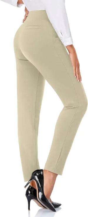 Tapata Women's 26''/28''/30'' Skinny Dress Pants High Waist Slacks for Office Work Business Casual Tall Petite Stretch Pants