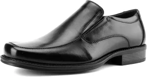 Temeshu Men's Slip-On Loafers Formal Dress Shoes Square Toe Modern Bussiness Oxford Shoes DS10