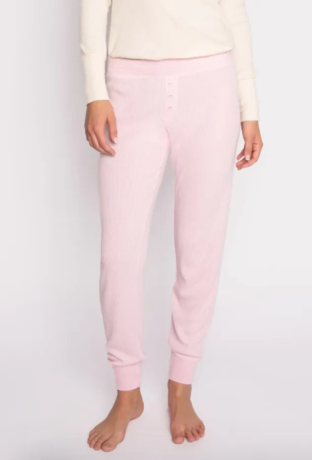 Textured Essentials Jammie Pant - Pastel Pink