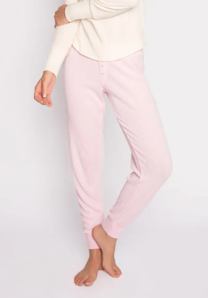 Textured Essentials Jammie Pant - Pastel Pink