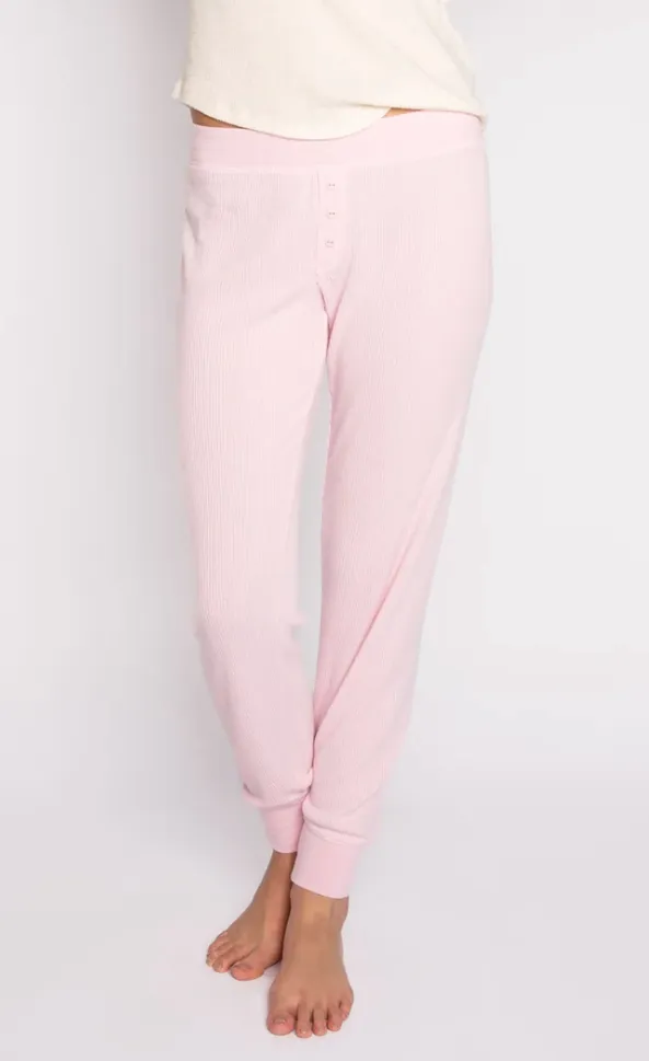 Textured Essentials Jammie Pant - Pastel Pink