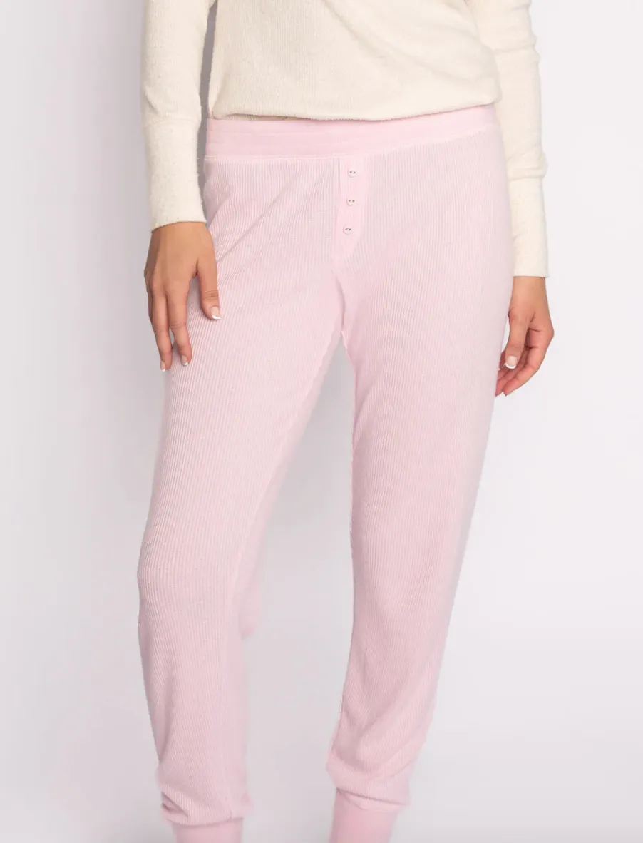 Textured Essentials Jammie Pant - Pastel Pink