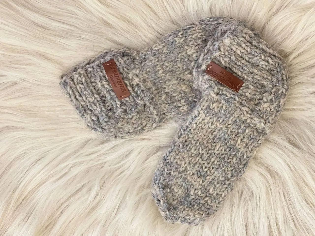 Thick Gray Wool House Socks, Handmade Chunky Knit Slippers, Rustic Natural Wool Design, Unisex Home Footwear, Soft & Warm, Cozy Gift Idea! (Men's 11-11.5)