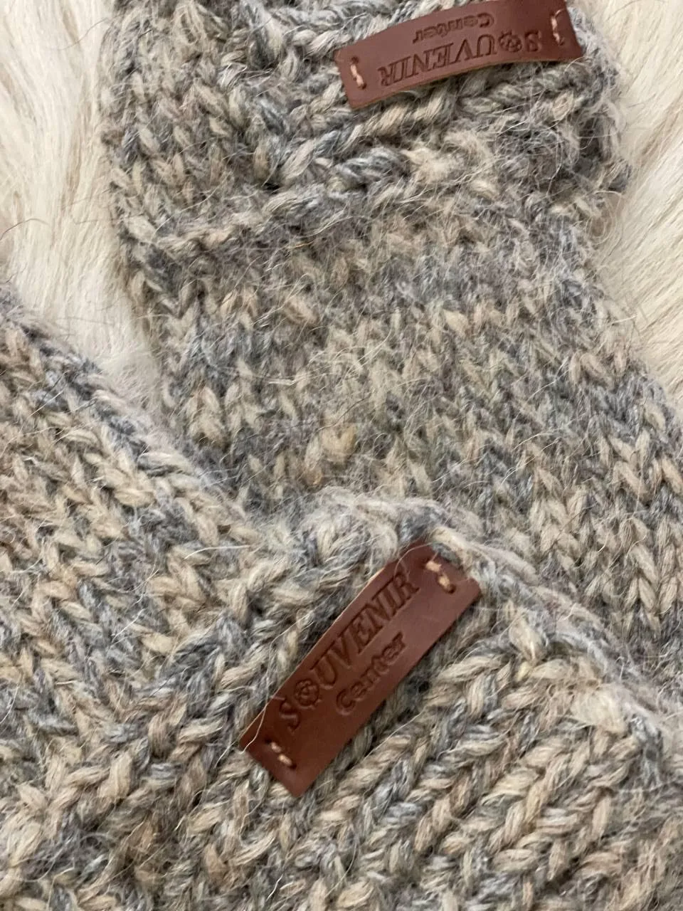 Thick Gray Wool House Socks, Handmade Chunky Knit Slippers, Rustic Natural Wool Design, Unisex Home Footwear, Soft & Warm, Cozy Gift Idea! (Men's 11-11.5)