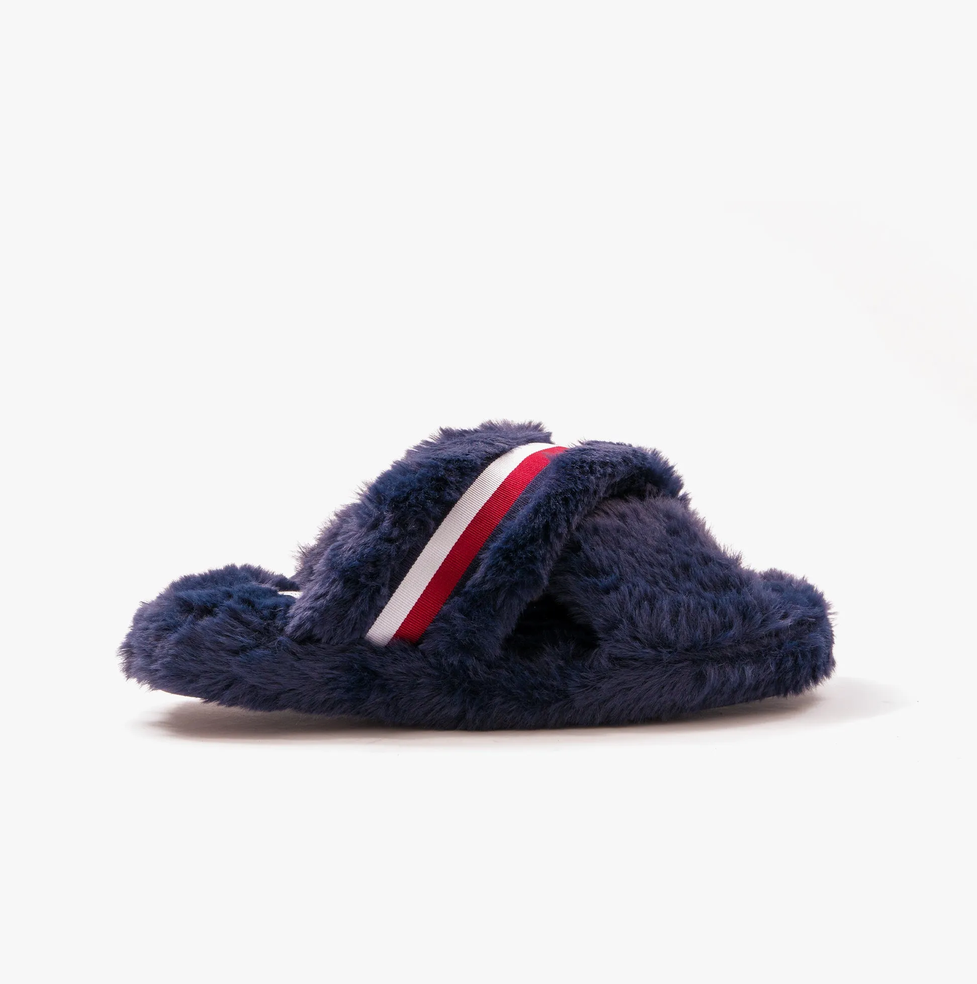 Tommy Hilfiger FUR CROSS STRAP HOME  Womens Slippers Space Blue