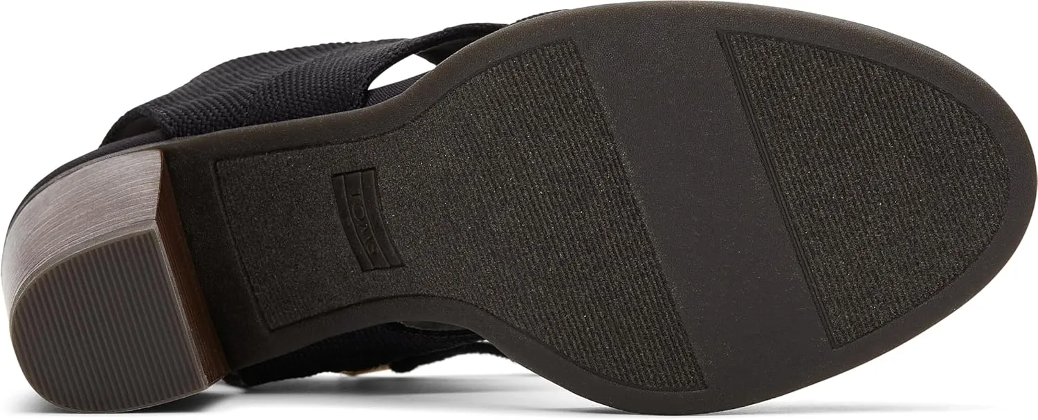 TOMS Womens Majorca Closed Toe Backstrap Athletic Sandals Casual Mid Heel 2-3"