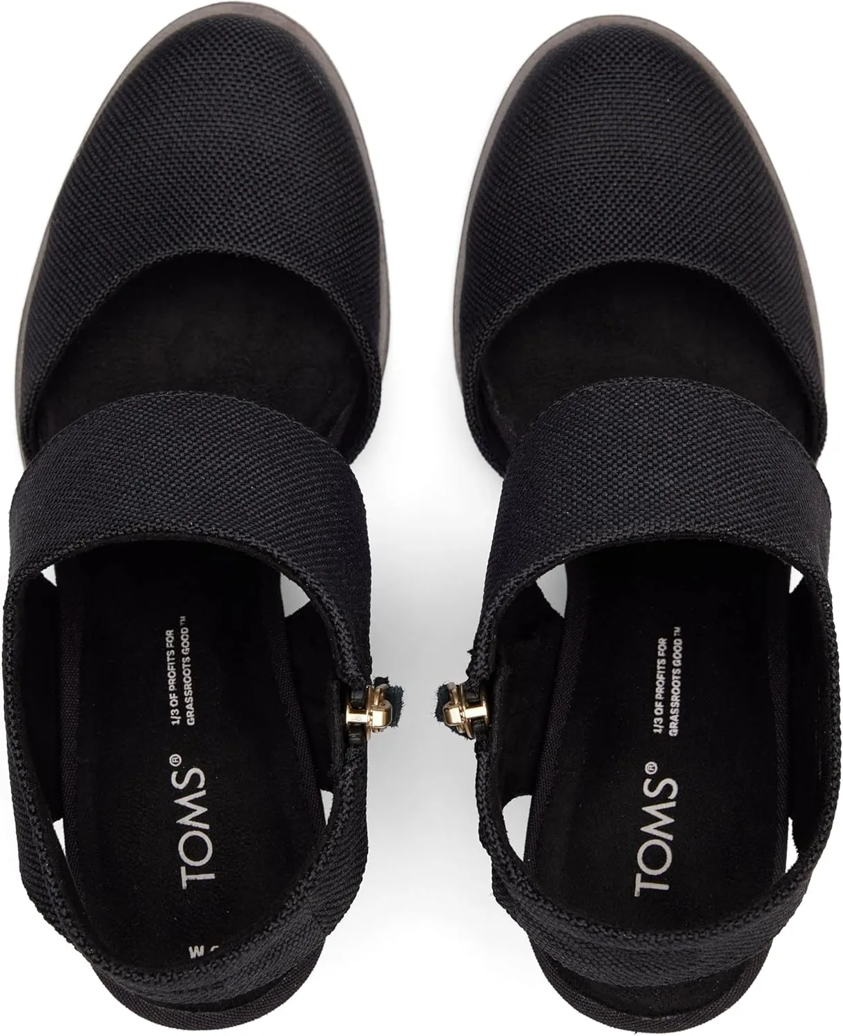 TOMS Womens Majorca Closed Toe Backstrap Athletic Sandals Casual Mid Heel 2-3"