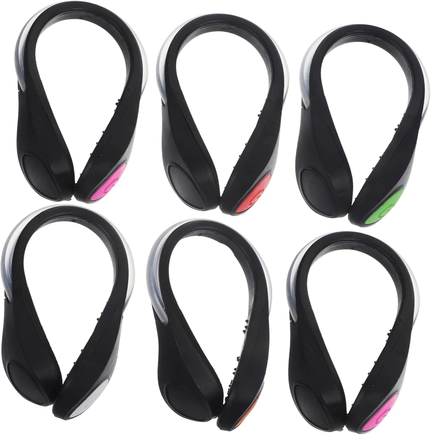 Totority 6Pcs Shoe Lights Clip LED Lights for Night Running Safety Rechargeable Safety Light Clips for Runners Joggers and Bright Secure Easy to Attach