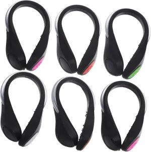 Totority 6Pcs Shoe Lights Clip LED Lights for Night Running Safety Rechargeable Safety Light Clips for Runners Joggers and Bright Secure Easy to Attach