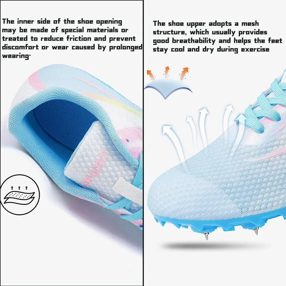 Track and Field Shoes Spikes for Men and Women Long-Distance Running Sports Shoes Sports Sprint Track and Field Competition Spikes for Boys and Girls