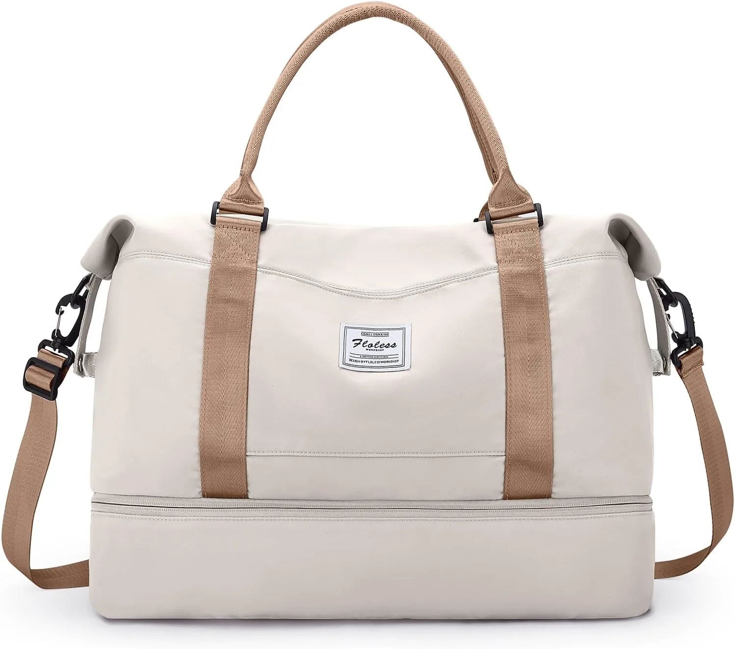 Travel Duffel Bag with Shoes Compartment, Overnight Weekender Bags for Women,Carry on Personal Item Bag,Medium Size