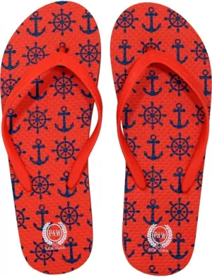Trendy Nautical Sailboat Anchor Starfish Flip Flops Mermaid Thong Sandal Slipper