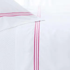 Trio Fuchsia Flat Sheet, Full/Queen Size, Pink Solid Pattern