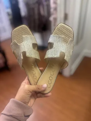 TWEED SANDAL 1left Size 6