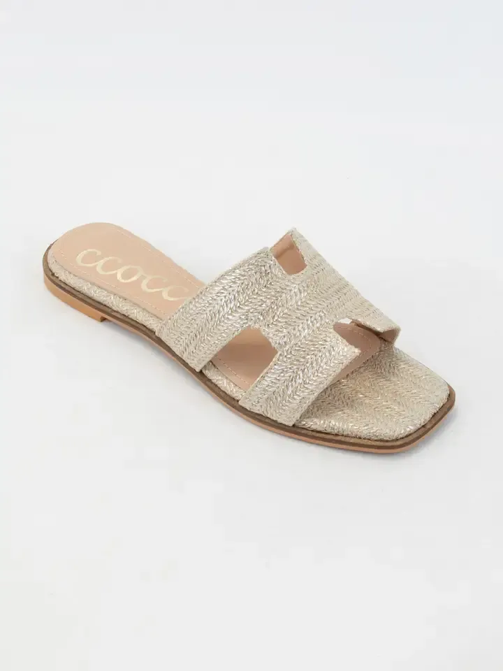 TWEED SANDAL 1left Size 6
