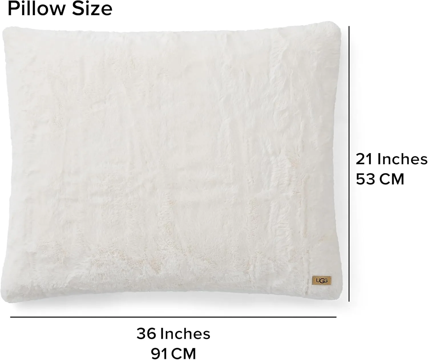 UGG 13712 Alondra King Comforter Set Soft Cozy Bedding Faux Fur Comforter and Two Pillow Shams Hotel Style Luxury Blanket Set for Bedroom Accents, King, Snow