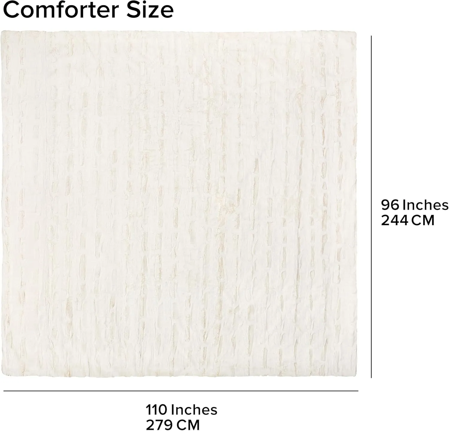 UGG 13712 Alondra King Comforter Set Soft Cozy Bedding Faux Fur Comforter and Two Pillow Shams Hotel Style Luxury Blanket Set for Bedroom Accents, King, Snow