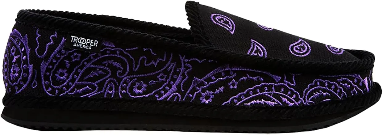 Unisex-Adult KS-002E Embroidery Bandana Paisley Slippers Shoes