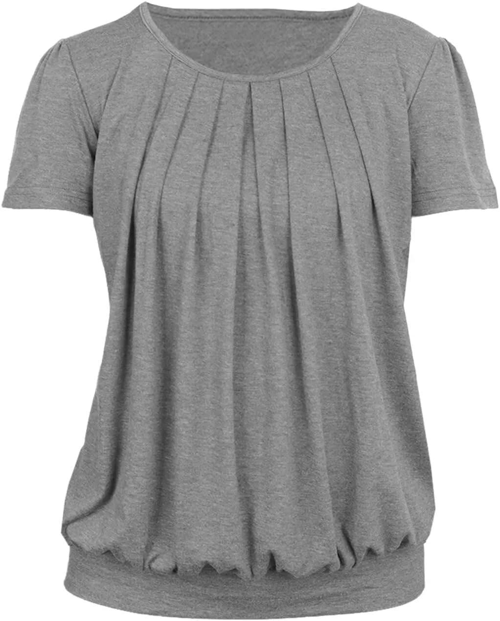 VahRuta Women's Short Sleeve Tunic Tops Scoop Neck Banded Bottom Summer T Shirt for Leggings
