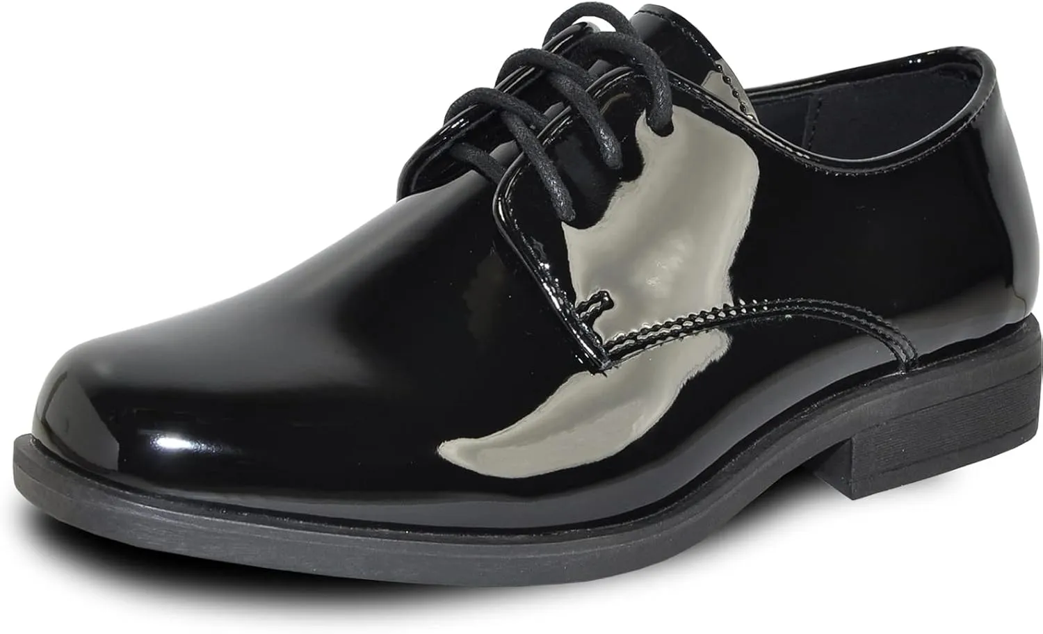 VANGELO Boy Kid Dress Shoe Oxford Lace Up Loafer Slip On Tuxedo Shoes for Prom, Uniform, Wedding Formal Events Size from Toddler to Big Kid