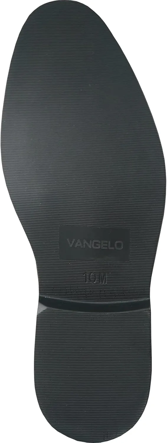 VANGELO Men Dress Shoe VALLO-1P and Vallo-1 Oxford Formal Tuxedo Prom Wedding Ortholite Insole Brown Medium and Wide Width