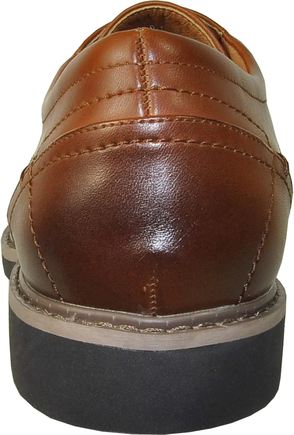 VANGELO Men Dress Shoe VALLO-1P and Vallo-1 Oxford Formal Tuxedo Prom Wedding Ortholite Insole Brown Medium and Wide Width