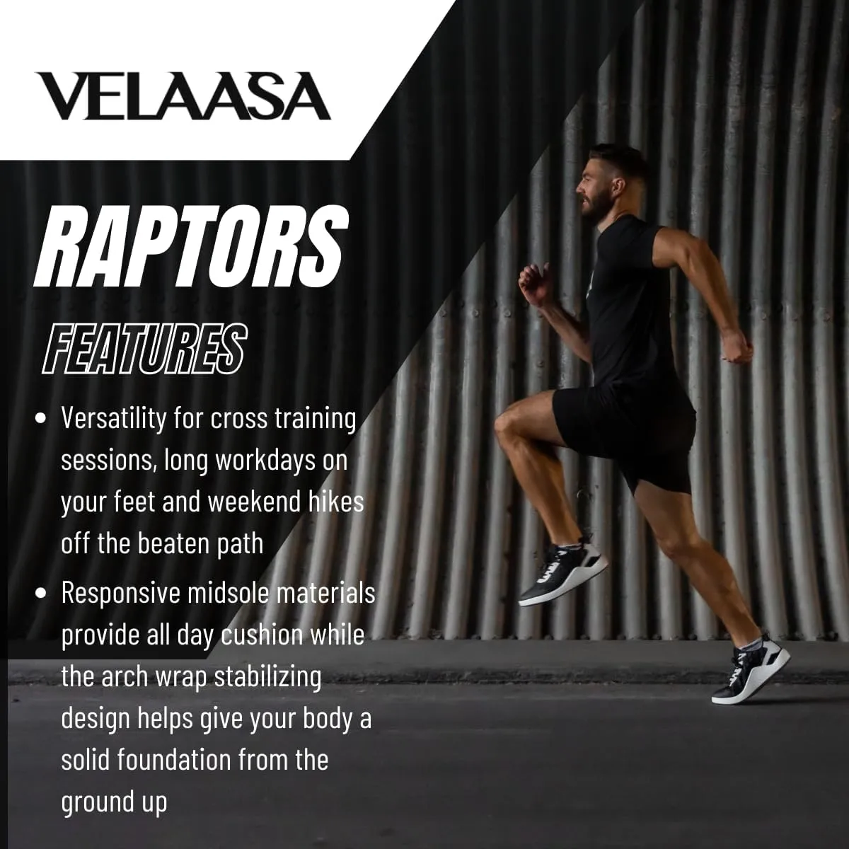 VELAASA Raptor | Cross Training Shoe | Versatile | Water Resistant | All-Purpose Sneaker | Outdoor Terrain | Trail Running
