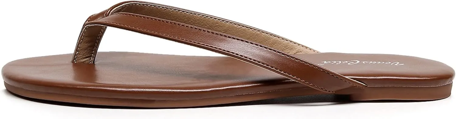VenusCelia Women's Colorful Wide Flip Flop