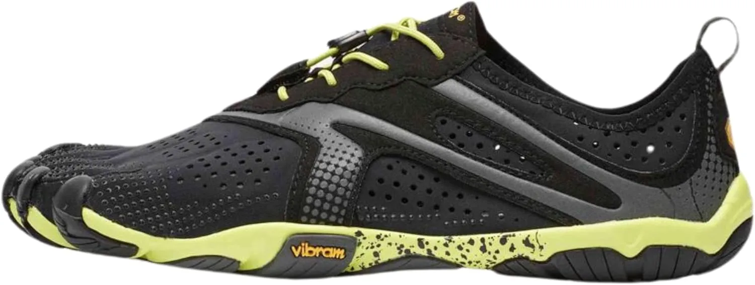 Vibram Men's V-Run Running Shoe, Black/Yellow, 44 EU/10.5-11 M US