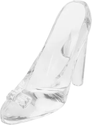 VICASKY Mini Crystal Shoes Glass Shoes for Birthday Decor High Heel Crystal Decor