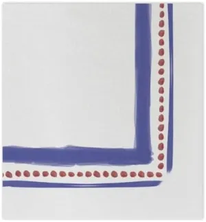 Vietri Papersoft Napkins Campagna Blue Cocktail Napkins Pack of 20, Set of 6 Spunlace Table Napkins
