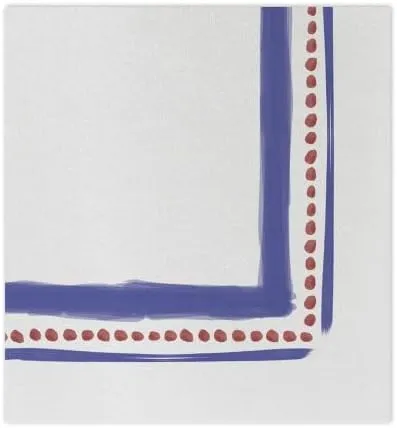 Vietri Papersoft Napkins Campagna Blue Cocktail Napkins Pack of 20, Set of 6 Spunlace Table Napkins