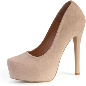 Vintage Womens Swan-30 High Small Bowtie Platform Pumps Ladies Suede High Heeled Shoes Uniform Dress Pumps