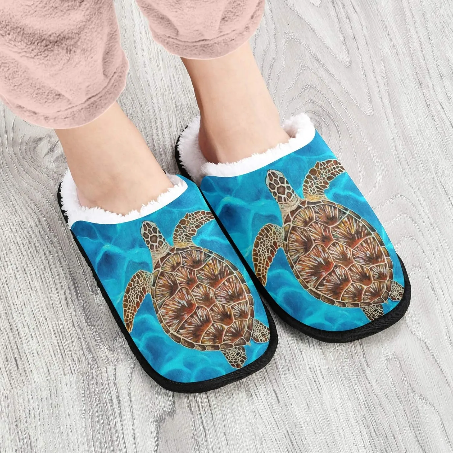 visesunny Women's Cozy Fuzzy Plush Fleece Slippers Soft Memory Foam Ladies House Shoes Warm Bedroom Flat Shoes Unisex Indoor Outdoor