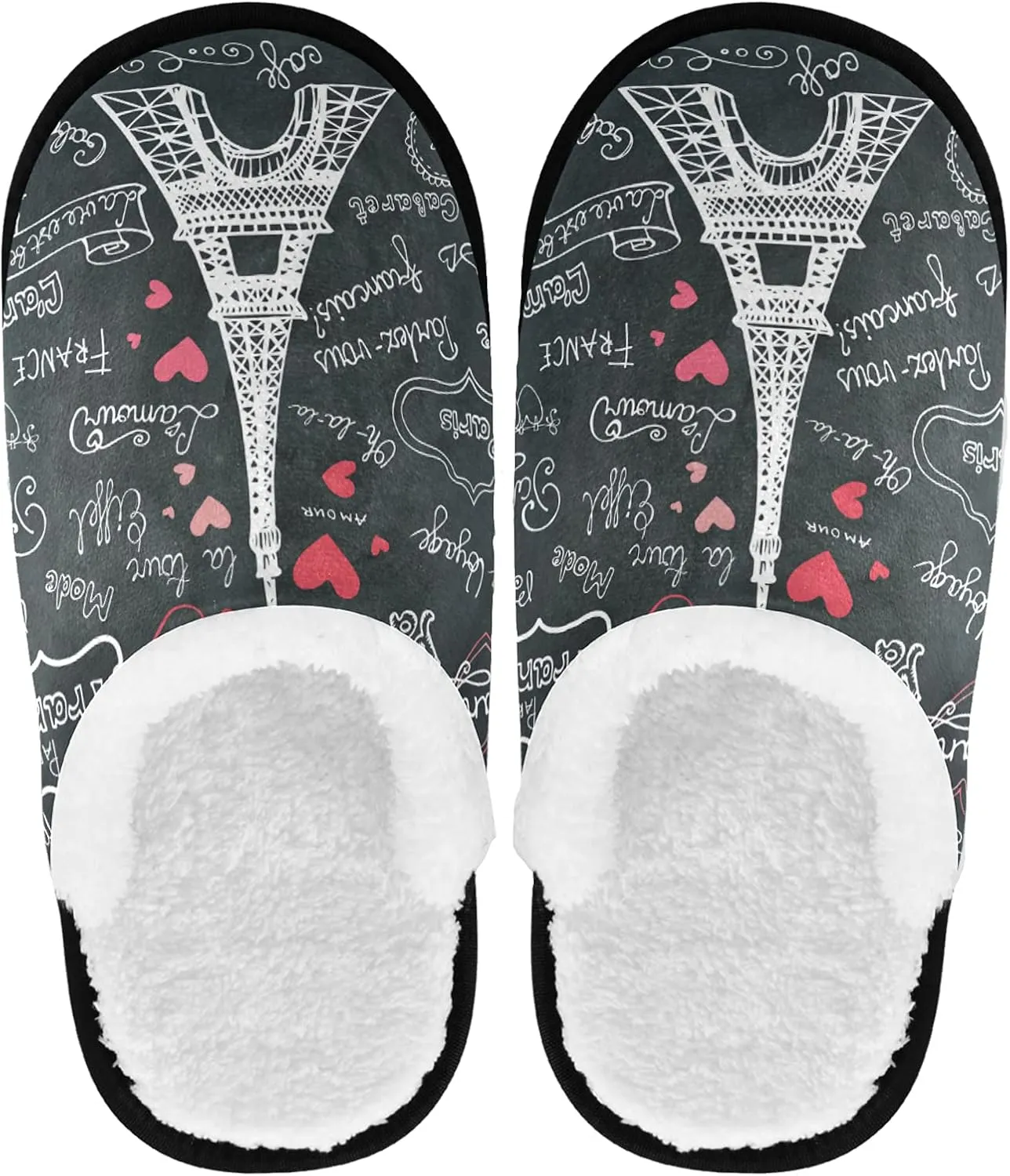 visesunny Women's Cozy Fuzzy Plush Fleece Slippers Soft Memory Foam Ladies House Shoes Warm Bedroom Flat Shoes Unisex Indoor Outdoor