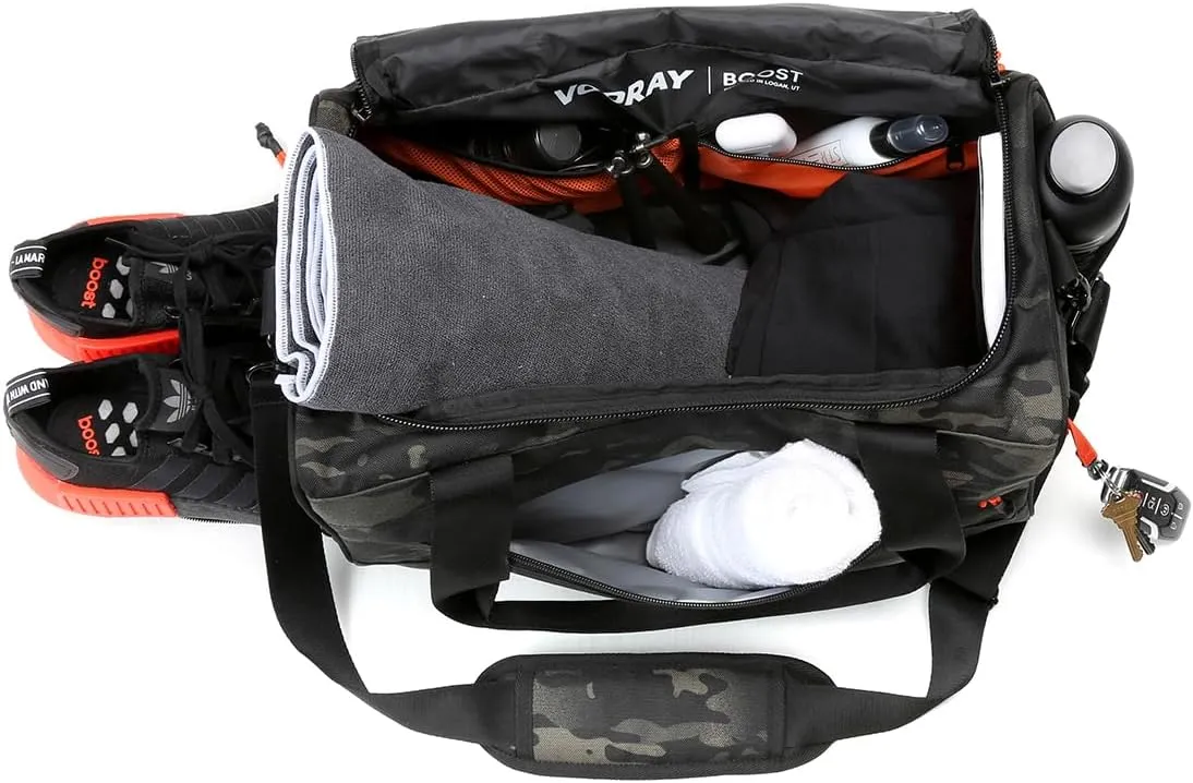 Vooray 22L Boost Duffel Bag – Small Travel & Sports Gym Bag for Women and Men with Shoe Pocket, Weekender for Overnight Football, Travel, Hospital Stays or Workout