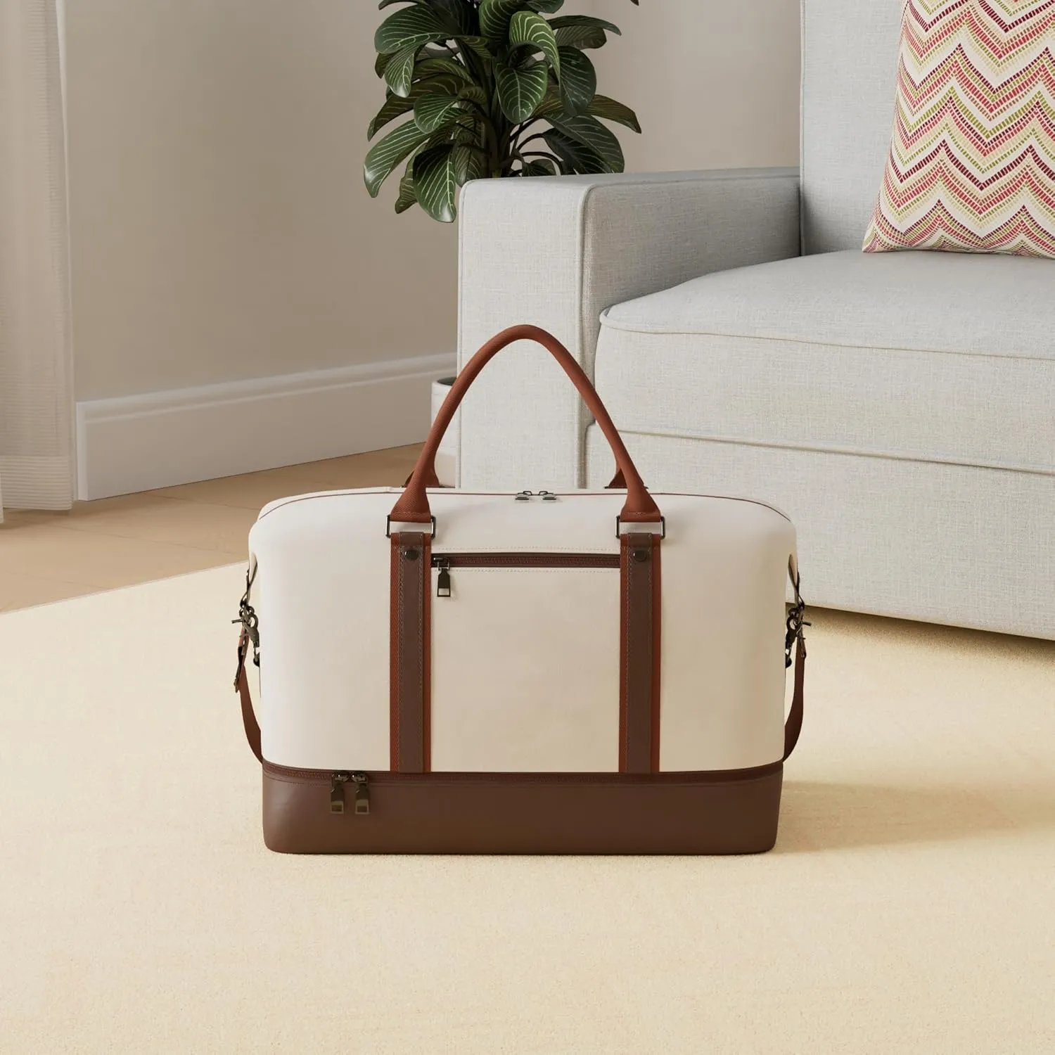 Weekender Overnight Bag Carry On Bag Travel Bag with Shoe Pouch