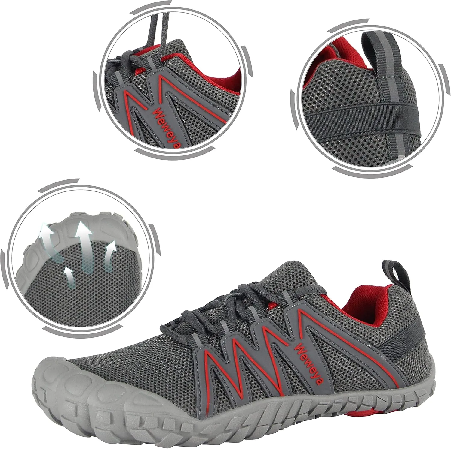 Weweya Barefoot Shoes for Women Minimalist Running Cross Training Shoe