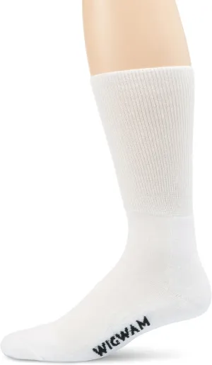 Wigwam Men's Diabetic Strider Socks,White,Large/shoe Size:Men's 9-12,Women's 10-13