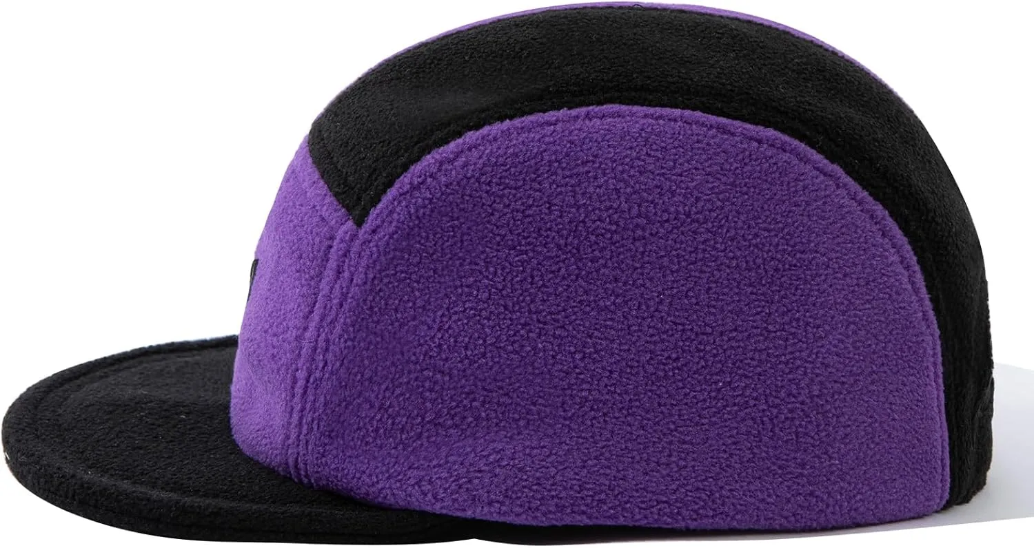 Winter 5 Panel Caps for Men Short Brim Baseball Cap Flat Bill Dad Hats Warm Snapback Trucker Hat Causal Umpire Hats