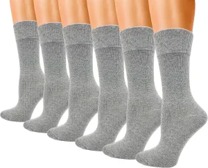 Winterlace Womens Soft Bamboo Rayon Viscose Dress Socks, 6 Pairs Trouser Socks Premium Thin Crew Socks Bulk Pack