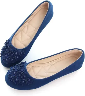 Women Classy Cute Bow-Knot Ballet Flats Round Toe Daily Cozy Comfort Slip on Flat Shoes