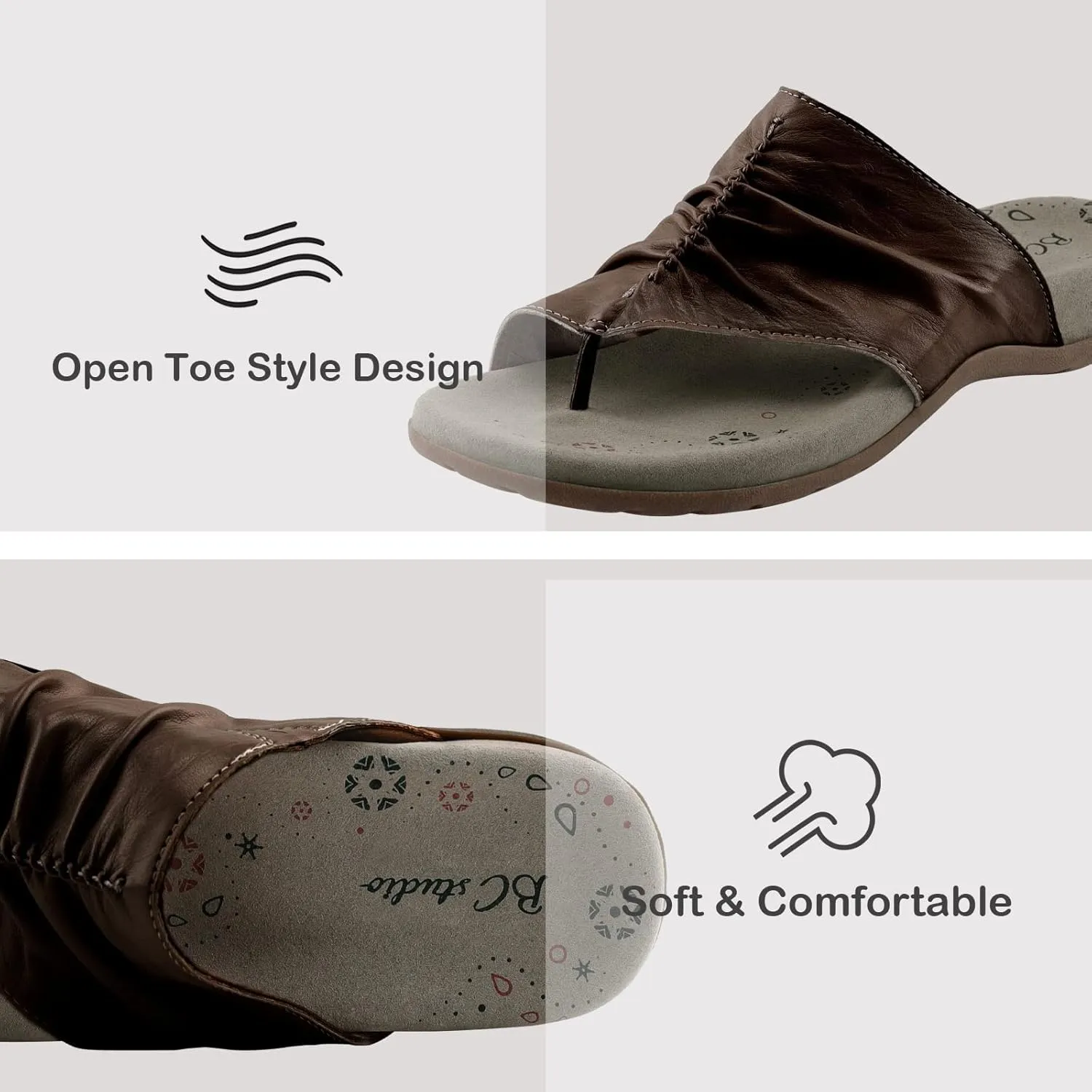 Women Comfort Sandals Flip Flop with Arch Support