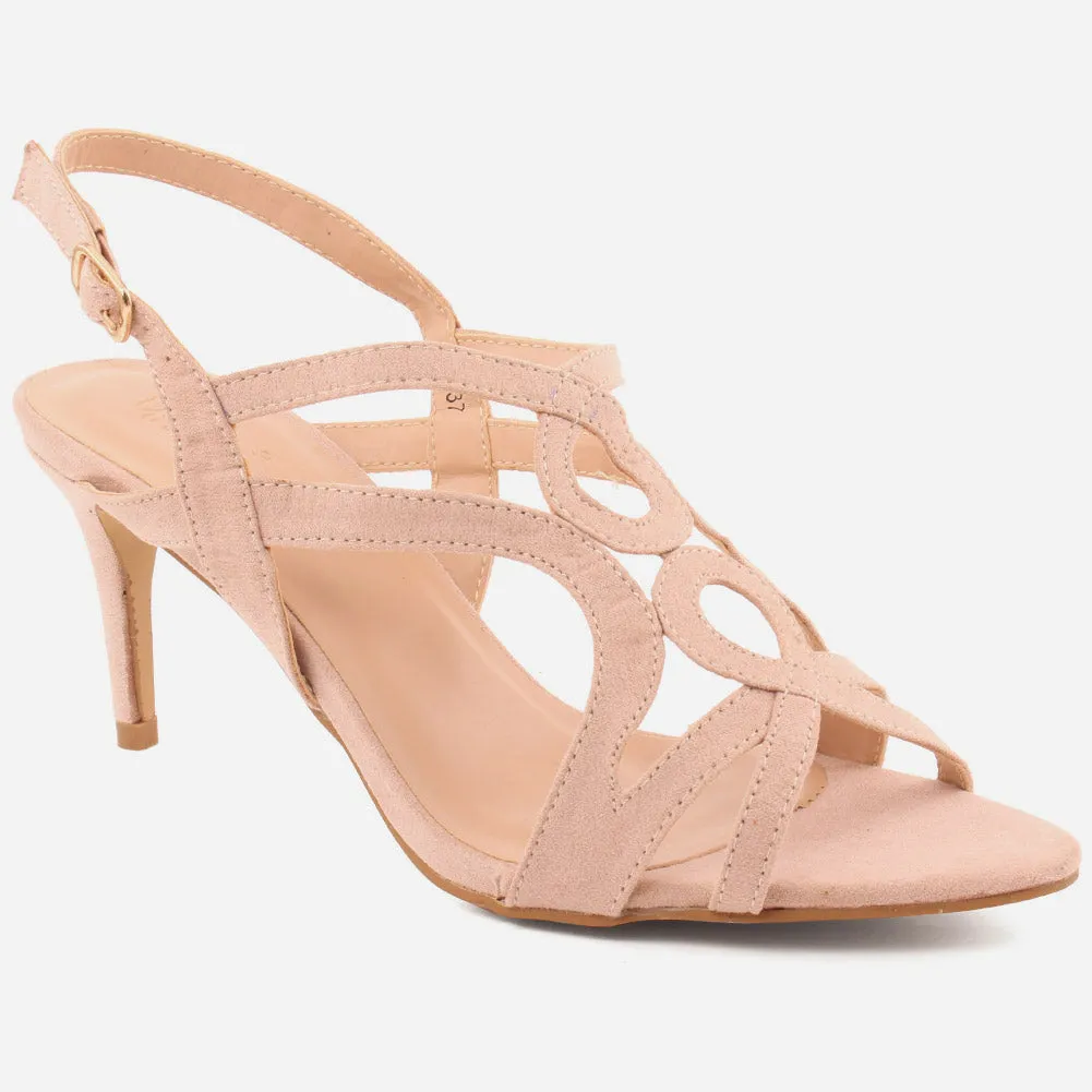 Women "KYLIE" Trendy Kitten Heel Sandals
