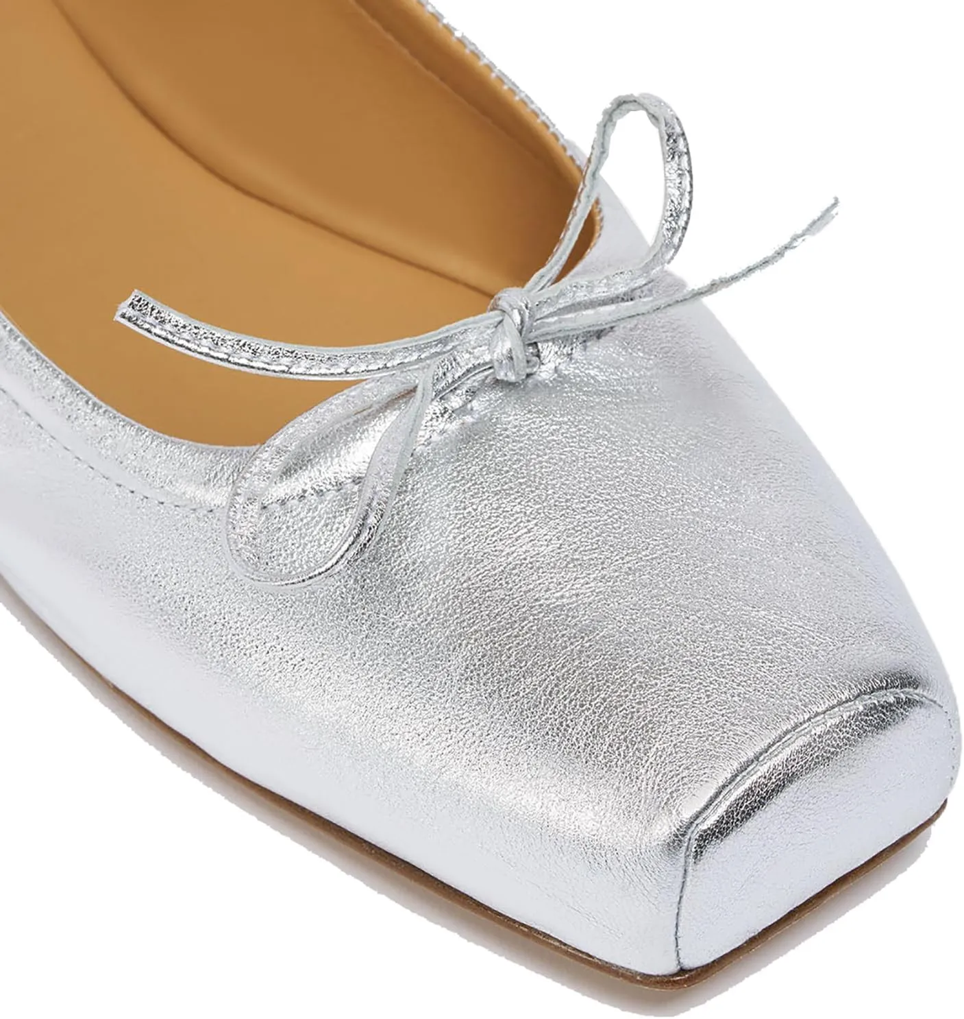 Women Square Toe Ballet Flats Bow Slip On Ballet Dress Shoes Satin Comfy Closed Square Toe Flat Shoes Wedding Bridal Walking Office Ladies Flats Drive Casual Ballet Shoes 4-11 M US